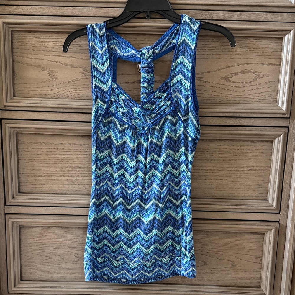 Blue Chevron Women's Tank Top